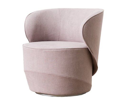 Busetto P289 Modern armchair with chromed metal swivel base 1