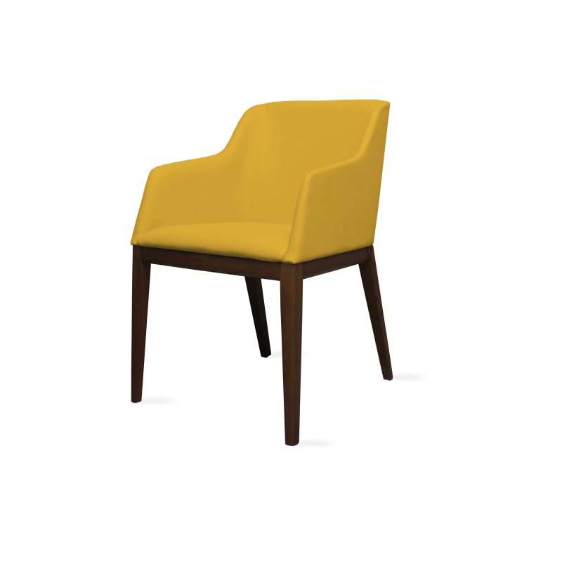 Busetto P035 Modern chair with armrest made in solid beech or ash wood, available in a choice of finishes 1