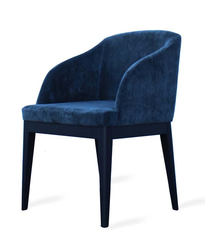 Busetto P019 Modern chair with armrest made in solid beech or ash wood, available in a choice of finishes 1