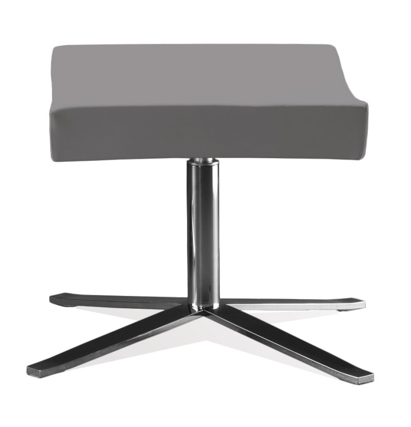 Busetto P283S3 Modern pouf with with metal swivel base, available chromed or black colour 1