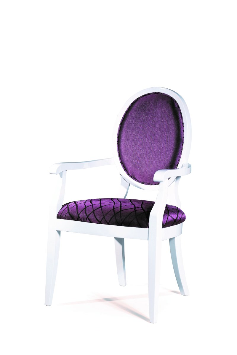 Busetto S636A Classical chair  with armrest in solid beech wood, available in a choice of finishes 1