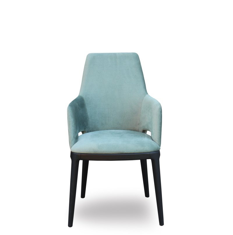 Busetto S035A Modern armchair with solid beech or ash wood legs 4