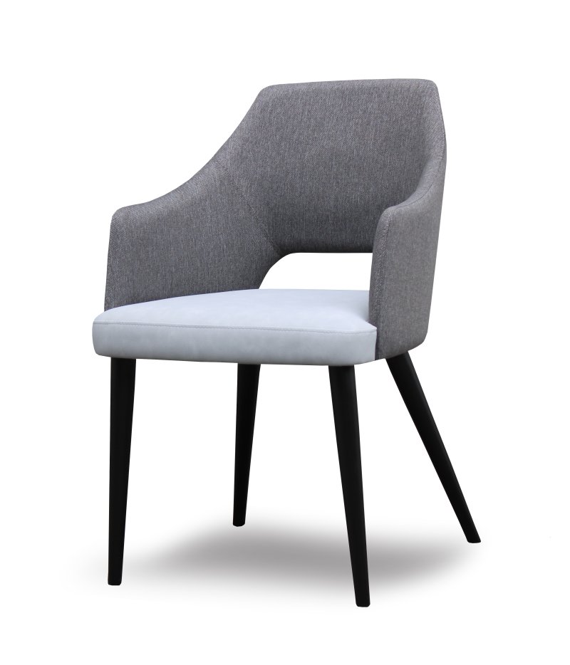 Busetto S025AF Modern armchair with solid beech or ash wood legs 1