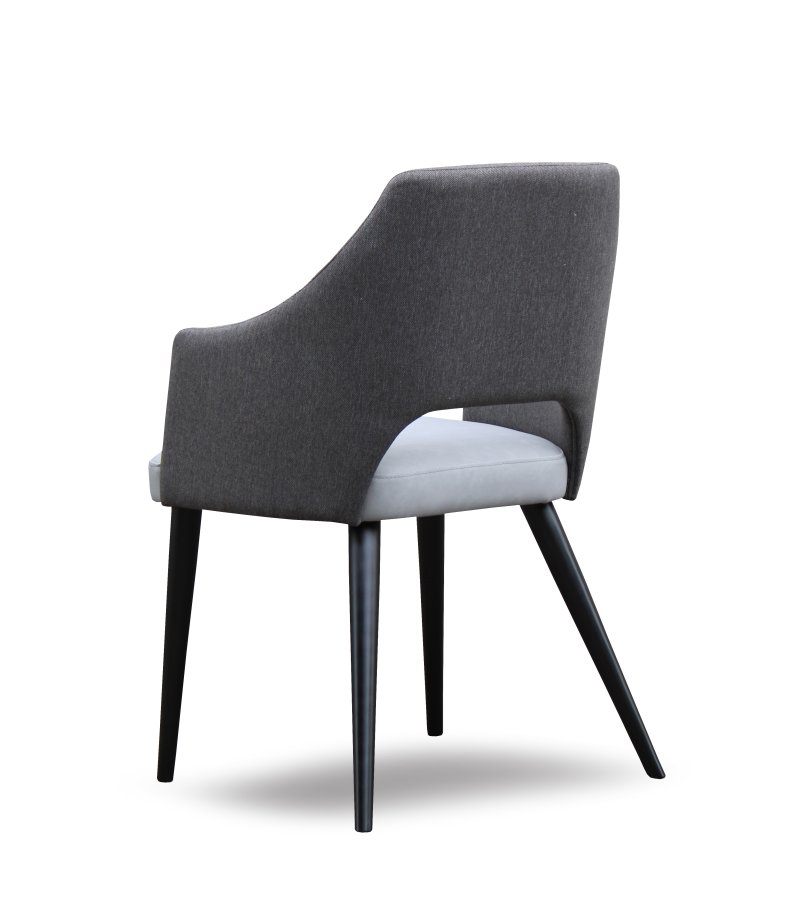 Busetto S025AF Modern armchair with solid beech or ash wood legs 4