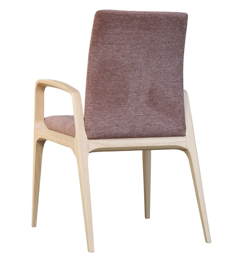 Busetto S047A Modern armchair with solid beech or ash wood legs 2