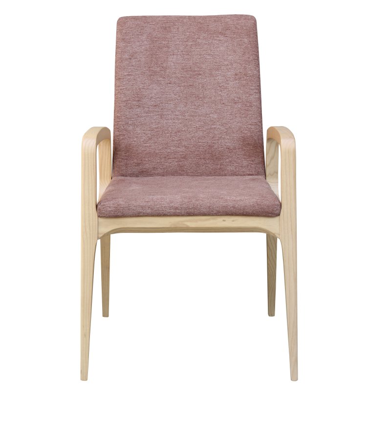 Busetto S047A Modern armchair with solid beech or ash wood legs 3