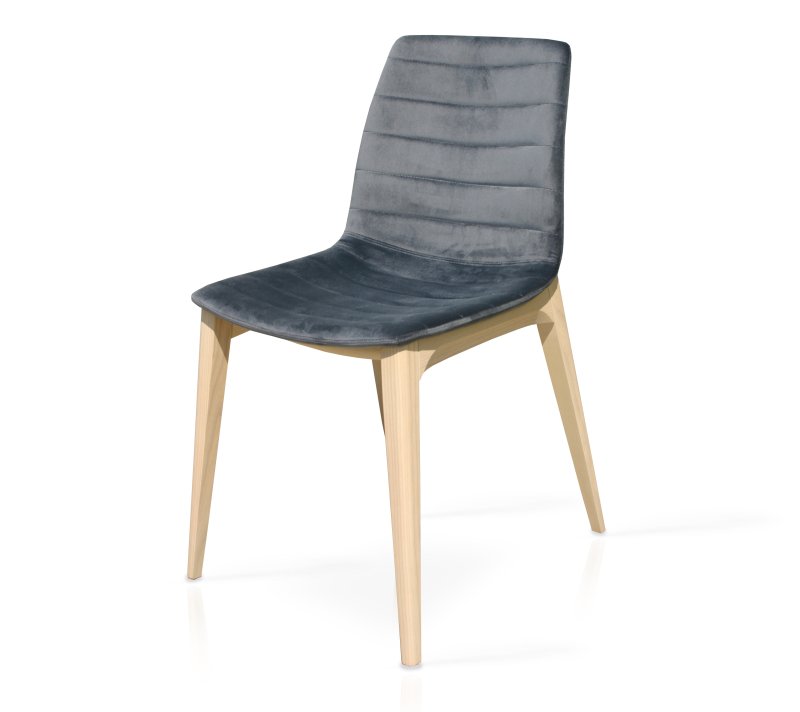 Busetto S061Q Modern chair with solid beech or  ash legs 1