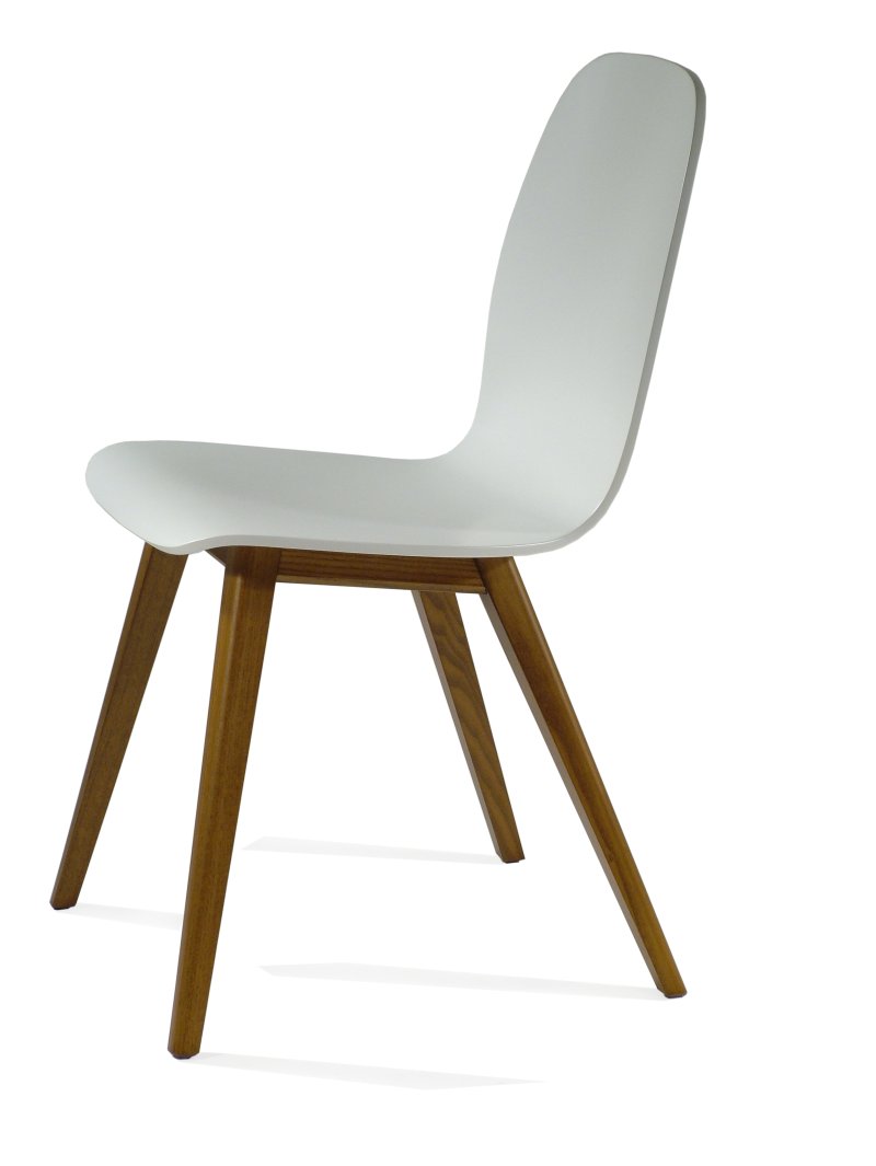 Busetto S057L Modern ash or beech wood chair, available in a choice of finishes 1