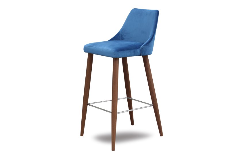 Busetto S025S Modern barstool with solid beech or ash wood legs 1