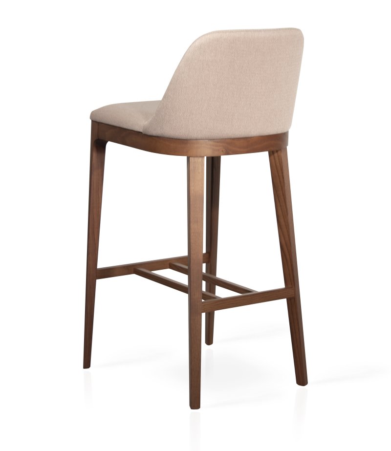 Busetto S030S Modern barstool with solid beech or ash wood legs 2