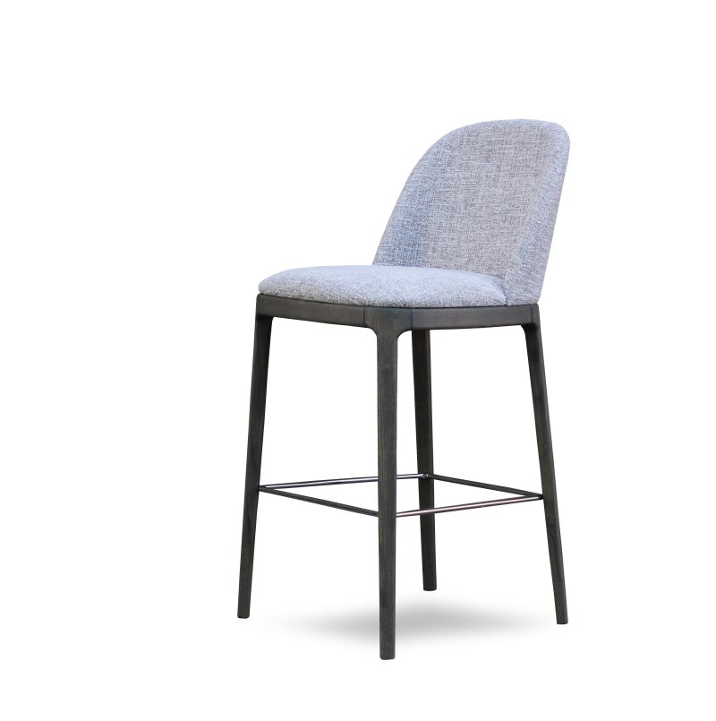 Busetto S035SB Modern barstool with solid beech or ash wood legs 1