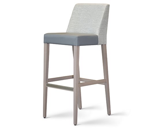 Busetto S054S Modern barstool with solid beech or ash wood legs 1