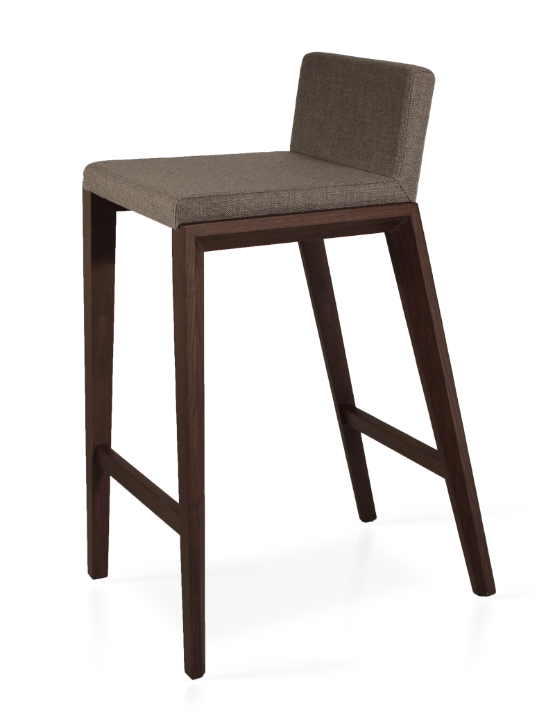 Busetto S066MS Contemporary barstool in solid ash wood, available in a choice of finishes 1