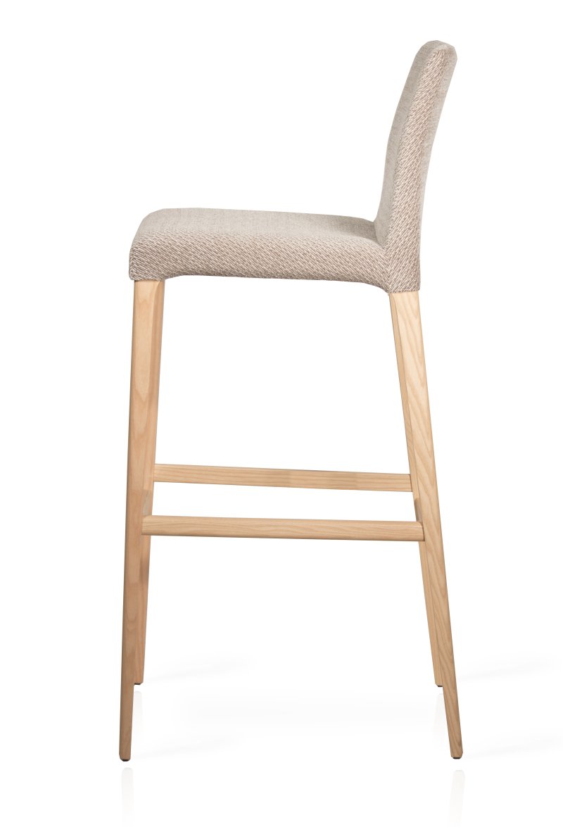Busetto S049S Modern barstool with solid beech or ash wood legs 2
