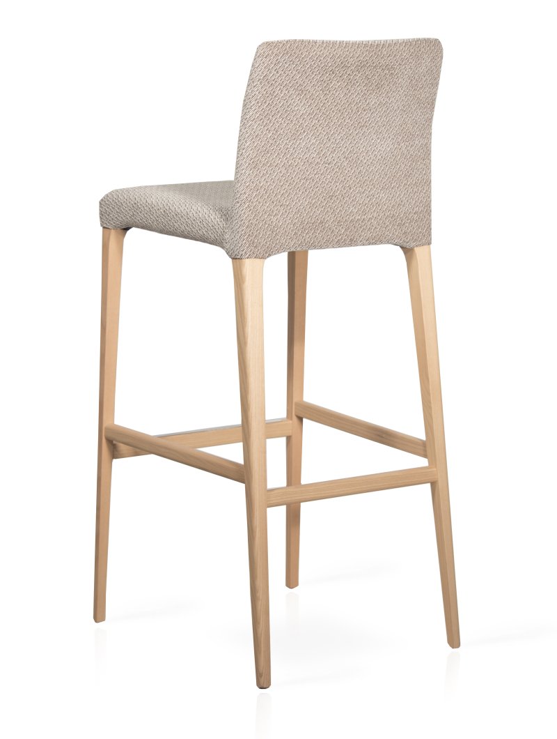 Busetto S049S Modern barstool with solid beech or ash wood legs 3