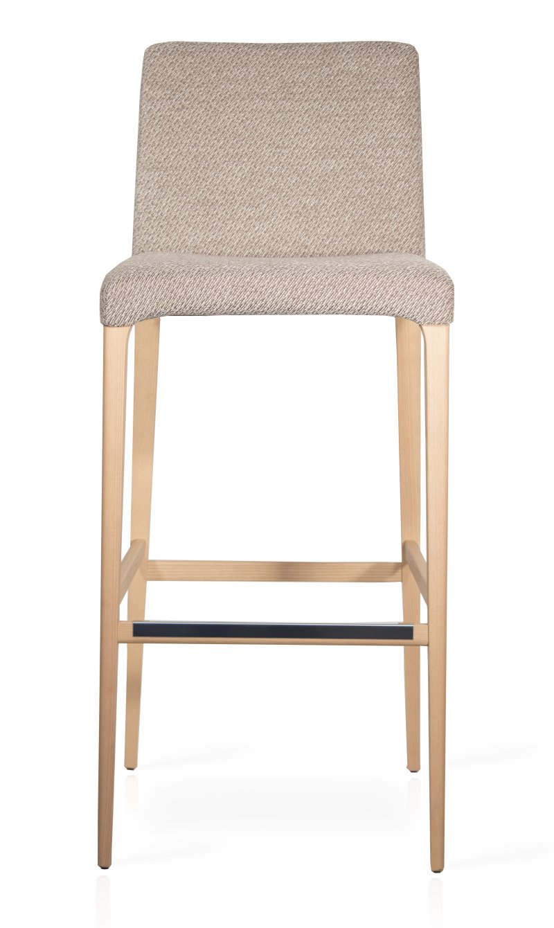 Busetto S049S Modern barstool with solid beech or ash wood legs 1