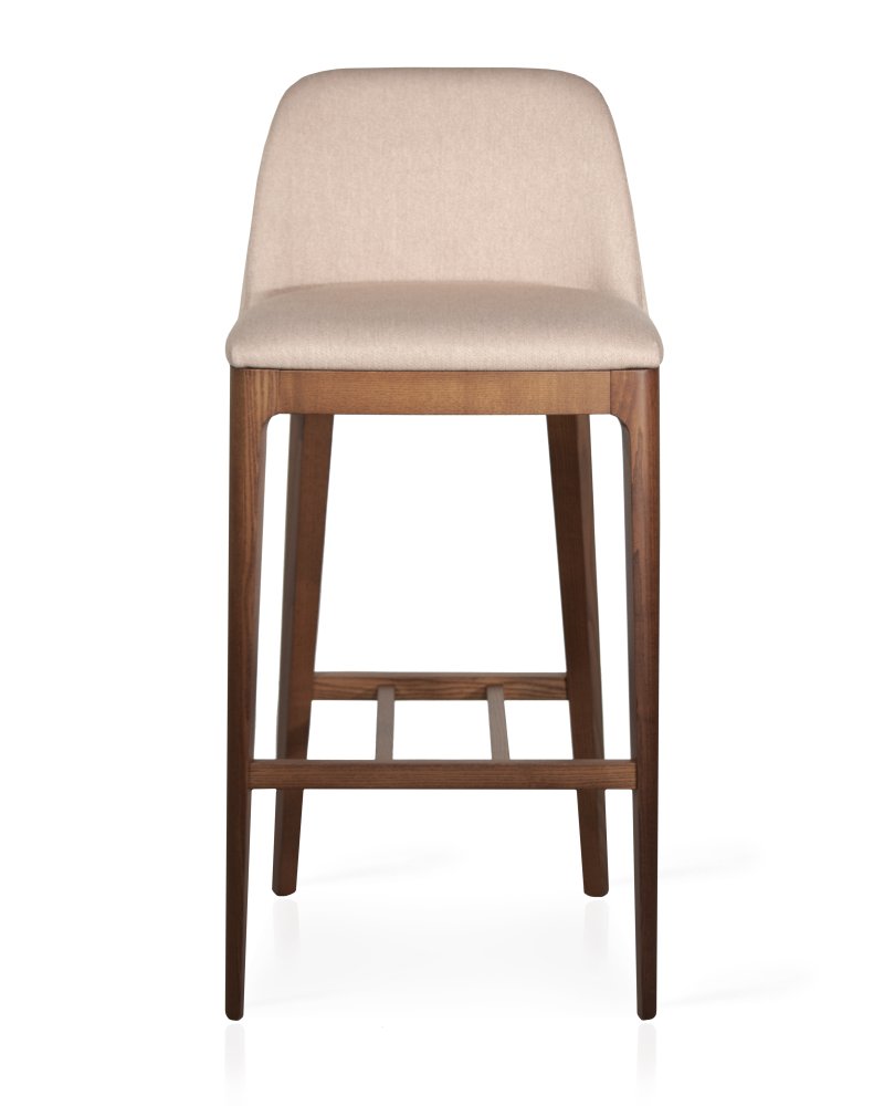Busetto S030S Modern barstool with solid beech or ash wood legs 4