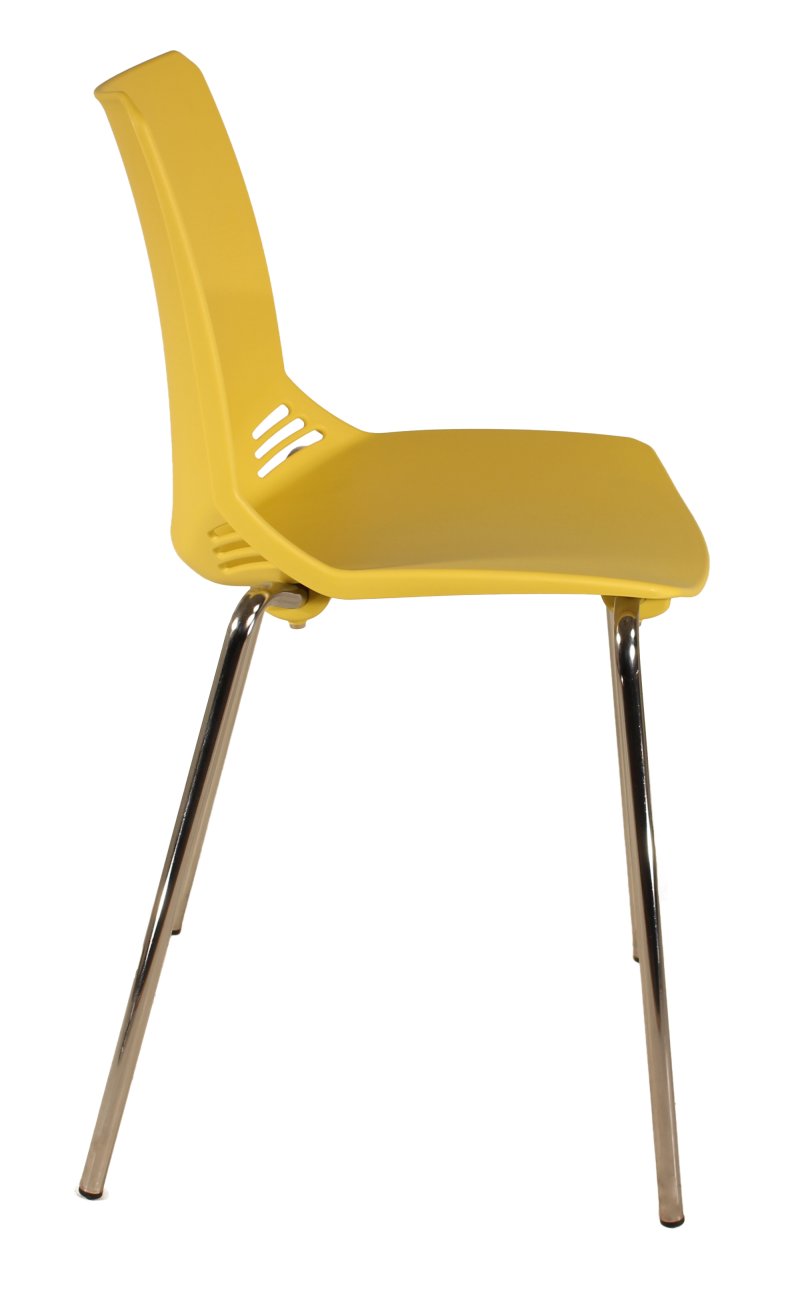 Busetto S510 Modern armchair with chromed metal base 3