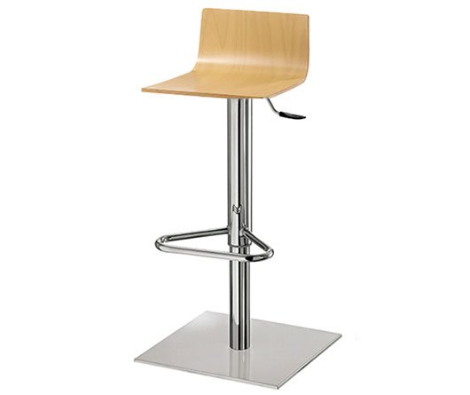 Busetto S471S2 Modern barstool with chromed swivel metal base 1