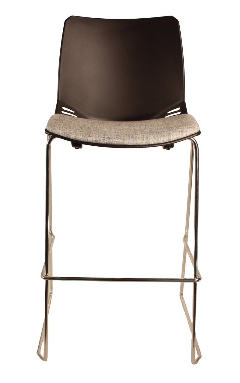 Busetto S510S Modern barstool with chromed metal base 3